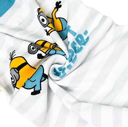 Prestigez Minions Boys 4 Bucata Bumbac Pijama Set Maneca Lunga Top Și Pantaloni Sleepwear