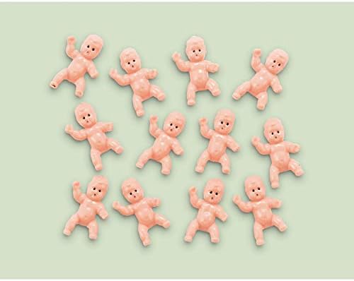 Favore minuscule pentru bebeluși albi | 1 1/2 x 3/4 | 12 PC -uri