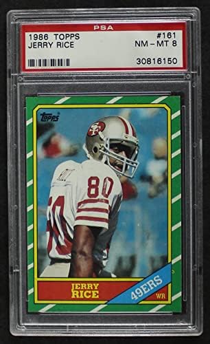 1986 Topps 161 Jerry Rice San Francisco 49ers PSA PSA 8.00 49ers Mississippi Valley St