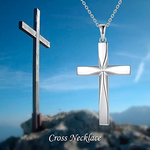 Religioase cruce pandantiv colier Sterling Silver Origami cruce pandantiv Cadouri pentru femei bărbați bijuterii