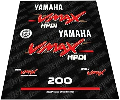 411 Decaluri Înlocuire compatibilă pentru Yamaha 200 Vmax Outboard Decal Set