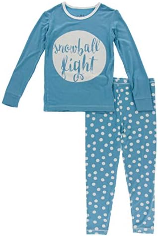 Pantaloni KicKee set de pijamale cu mânecă lungă cu imprimeu grafic, Pijamale Ultra moi și confortabile, set de îmbrăcăminte