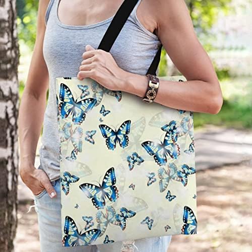 Butterfly Cadouri Canvas Daisy Bag and Tote Canvas Flower Floral Bag pentru femei pentru bărbați