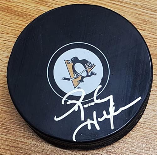 Autograf RANDY HILLIER Pittsburgh Penguins Hockey Puck-autografe NHL pucks
