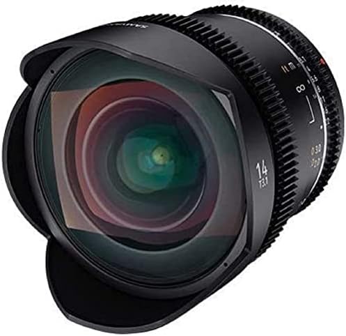 Samyang MF 14mm T3.1 VDSLR MK2 Canon m - Bright T3.1 ultra unghi larg Cine și obiectiv Video pentru Canon m Mount, 14mm distanță