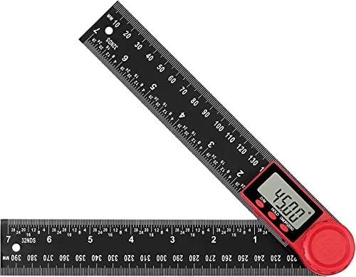 Heimp Angle Finder Protractor, o riglă cu unghi de 200 mm, căutător de unghi electronic cu resetare zero, reținere de date,