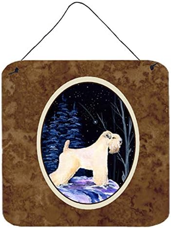 Caroline ' s Treasures SS8386DS66 Starry Night Wheaten Terrier moale acoperit perete sau ușă agățat imprimeuri, aluminiu metal