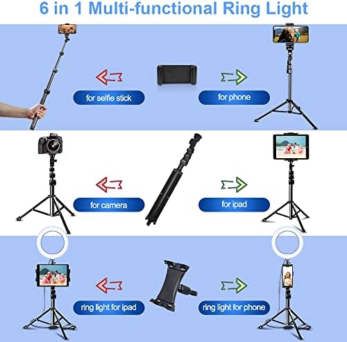 10.2 Inch inel de lumină Cu Stand, SAVEYOUR Selfie LED inel de lumină cu trepied & amp; Telefon mobil titular & amp; Pad titular