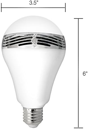 SOUNDLAMP Dimmable Cool White LED bec w 7w și până la 650 lumeni, construit în 2.5 difuzor Bluetooth A2DP cu putere 3W