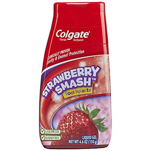 Pastă de dinți cu fluor Colgate Strawberry Smash Liquid Gel 4.60 oz