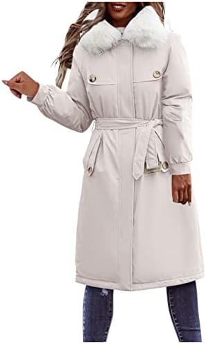 Forwelly Plus Size Trench Toată pentru femei pentru femei, jachete lungi în jos, cu glugă cu glugă rezistentă la vânt