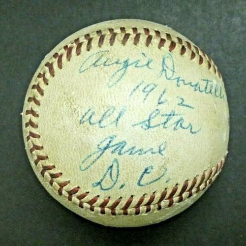 Jocul din 1962 a folosit 1962 All Star Baseball Semnat de arbitrul Augie Donatelli JSA PSA - jocul folosit de baseballs