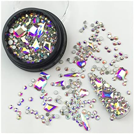 Amdieu Mix dimensiuni Multi forme cristal Nail Art strasuri, 3D AB Nail Stones Nail Diamond Nail bijuterii pentru Nail Art