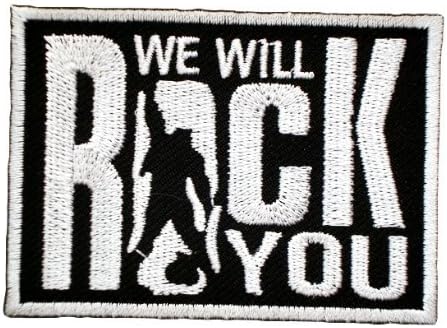 Vă vom balansa tricouri Rock Songs Rocker MW02 Patch -uri