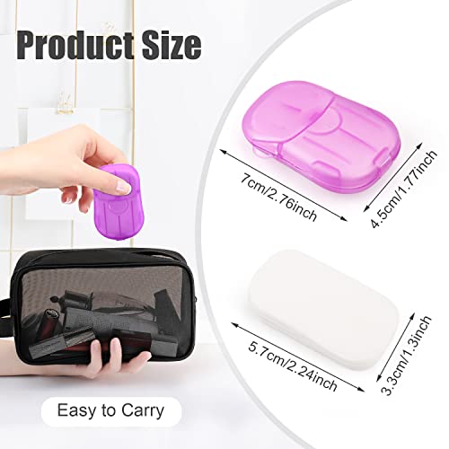 Cositina 10 cutii hârtie săpun foi de unică folosință mână spălare săpun hârtie portabil solubil baie spumare felie toaletă