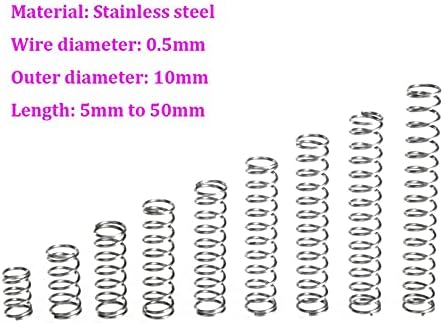 Arcurile de compresie sunt potrivite pentru majoritatea reparațiilor i din oțel inoxidabil cu diametrul de sârmă cu arc de