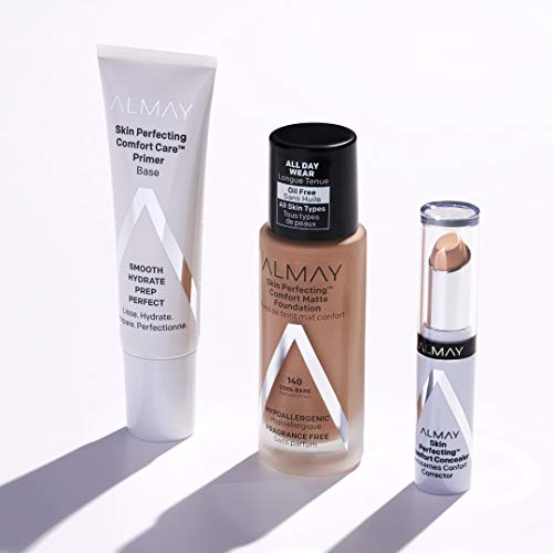 Almay Skin Perfecting Comfort Matte Foundation, Hipoalergenic, Fără Cruzime, - Fără Parfum, Machiaj Lichid Testat Dermatolog,