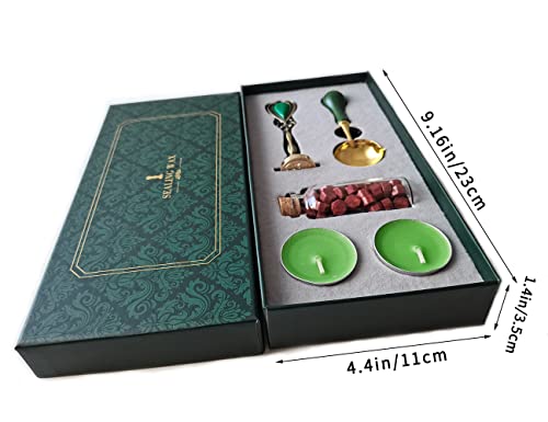 Set de timbre de etanșare de ceară de ceară de lavandă, yosenling în stil european set cu cutie cadou, timbru de etanșare personalizat