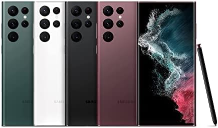 Smartphone Samsung Galaxy S22 Ultra, telefon mobil Android deblocat din fabrică, 128 GB, cameră și video 8K, cel mai strălucitor