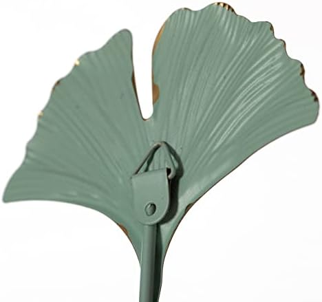 Fabulaxe Metal decorativ Modern Modern Moned Moony Leaf Design cu un singur pilot de prong, frunză ginkgo