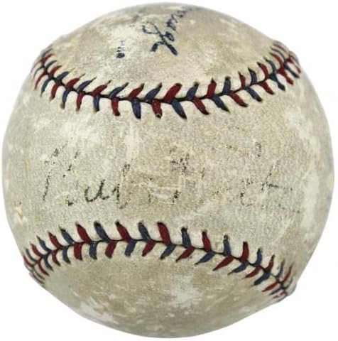 Yankees Babe Ruth și Lou Gehrig au semnat Oal Baseball JSA și PSA T11394 - Baseballs autografate