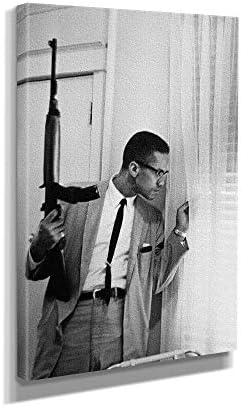 Malcolm X Gun Canvas Artă Artă Artă pentru casă
