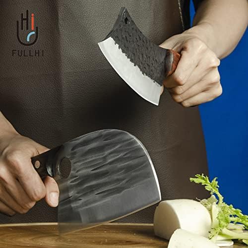 Set de cuțite de bucătari sârbi 9/11pcs - Cuțit de dezosare forjat manual, cuțit de bucătărie din oțel cu carbon ridicat, sclipire