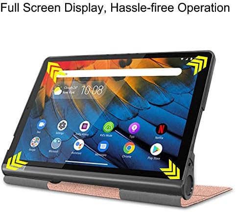 Carcasă pentru Yoga Smart Tab YT-X705F, Ratesell Lightweight Fold Stand Stand Microfiber Capacul pentru căptușeală pentru Lenovo