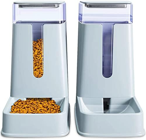 Alimentator automat pentru pisici și distribuitor de apă pentru pisici în set 2 pachete de alimentare automată pentru câini