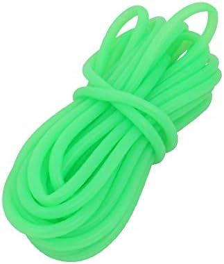 X-Dree 3mm x 5mm High Temp, rezistent la temperatură, tub de cauciuc tub de cauciuc, conductă de culoare verde-verde 5 m lungime