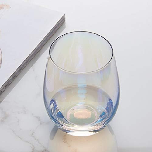 Pahare de băut doitool, ceașcă de sticlă suflată de sticlă plată de sticlă crsytal recipient în formă de burtă în formă de