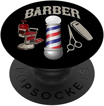 Barber Gear Vintage Black Popsockets Popgrip: Grip swapapable pentru telefoane și tablete