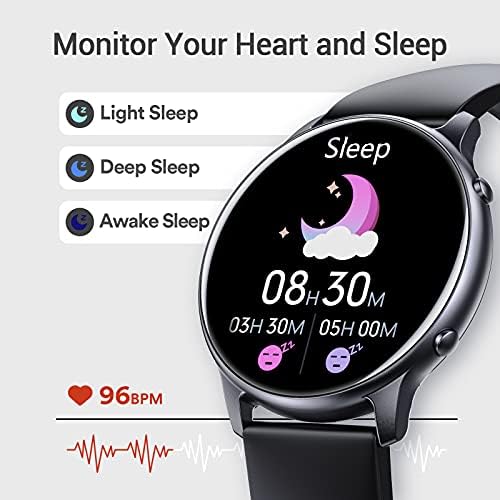 Ceas inteligent STIive, Smartwatch cu ecran tactil cu 1,28 inci pentru bărbați pentru femei, ritm cardiac și monitor de somn,