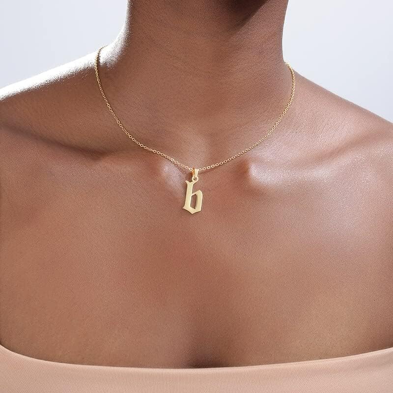 Oyalma Tiny Colier inițial de litere pentru femei cu litere mici Colier lanț Gold Choker Glamour Jewelry-28713