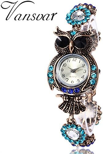 Vintage Owl Moda Femei Cuarț Brățară Brand Ceasuri