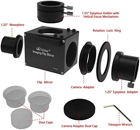 Alstar 1.25 Astrophotography Flip Mirror cu adaptor ocular - oglinda flip pentru focalizare precisă
