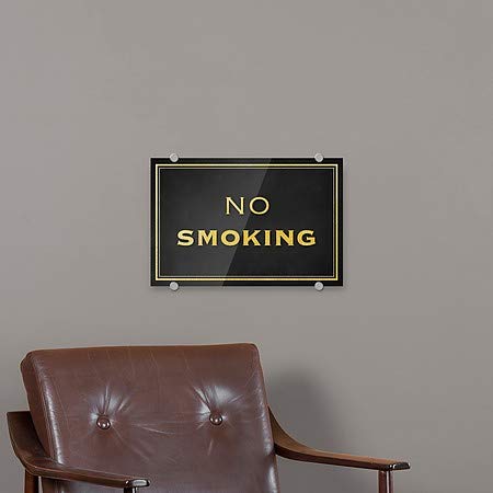 Cgsignlab | Semn acrilic premium „No Smoking -Goldclasic” | 18 x12
