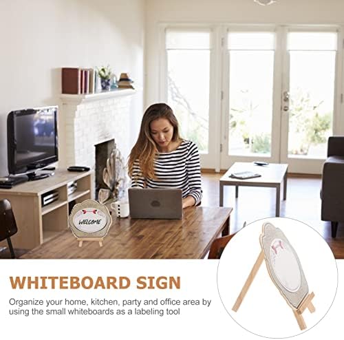jojofuny 6 seturi standuri favorizează prețul desktopului memo alb semne de tablă albă etichete de lemn cretă de lemn pentru