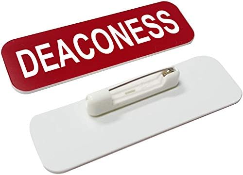 Etichetă de nume diaconess 1 x 3, aur periat