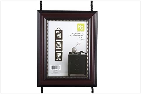 Kieragrace Classic Classic Tradițional Lucy Picture-Frames de lux, 5 x 7, maro închis, 3 Count