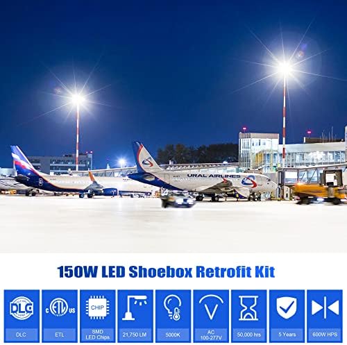 Openlux 150W cutie de pantofi Kit de Retrofit LED 21750lm, E39 Mogul base 5000k LED Retrofit Light pentru lumini de parcare,
