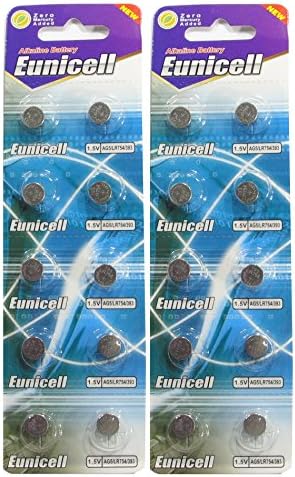 20 Eunicell AG5 / 193 / Lr48 celulă buton baterie de 1,5 V durată lungă de valabilitate fără mercur