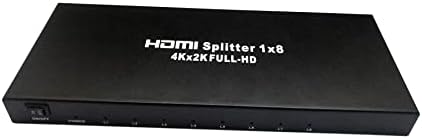 Splitter HDMI 1 în 8 Out, Easyday Full HD 1080p 3D 4K Amplificator de distribuție HDMI 1x8 HDMI Splitter pentru PS3/4/5 X-Box
