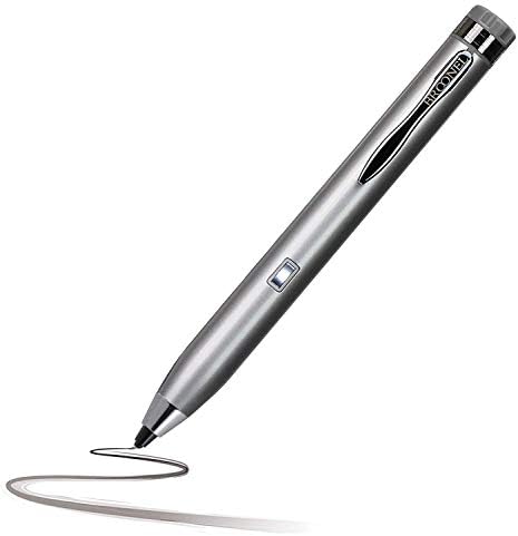 BROONEL Silver Mini Fine Point Digital Stylus Pen compatibil cu HP 15S-FQ0000NA | 15S-FQ0002NA | 15S-FQ0008NA Full-HD 15,6