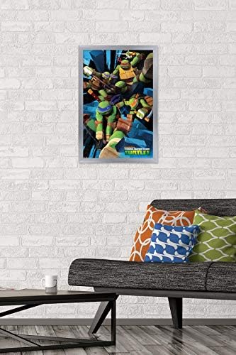 Tendințe internaționale Nickelodeon Teenage Mutant Ninja Turtles - Atac Wall Poster, 14.725 x 22.375, versiune cu cadru de