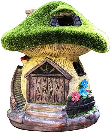 Tiblen solar gnom gnome robard coof hredroom Garden House, figurină de casă gnome în aer liber cu lumini solare, figurine de