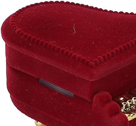 Cutie inel ZJchao, cutie de bijuterii portabilă cercei cu coajă în formă de pian Inele cadou cutie de depozitare pentru călătorie pentru colier pandantiv cercei nuntă creativă
