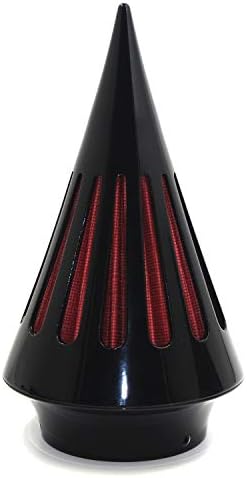 HTTMT-con negru lucios cu vârf A / Mare cu filtru de aer lavabil compatibil cu admisia de aer a filtrului de aer VT750 pe tot