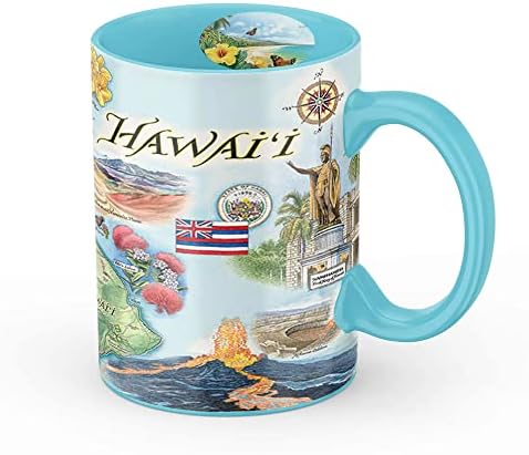 Hărți Xplorer harta statului Hawai ' i cană ceramică ceașcă de cafea, ceai, cacao, ciocolată caldă, căni de preparare și băuturi