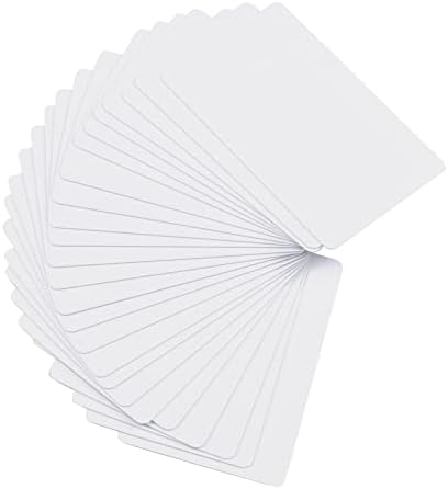 25 pachet Premium Blank PVC carduri, CAETOUNG CR80 30 mil calitate grafică carduri de Plastic alb pentru Imprimante insigna